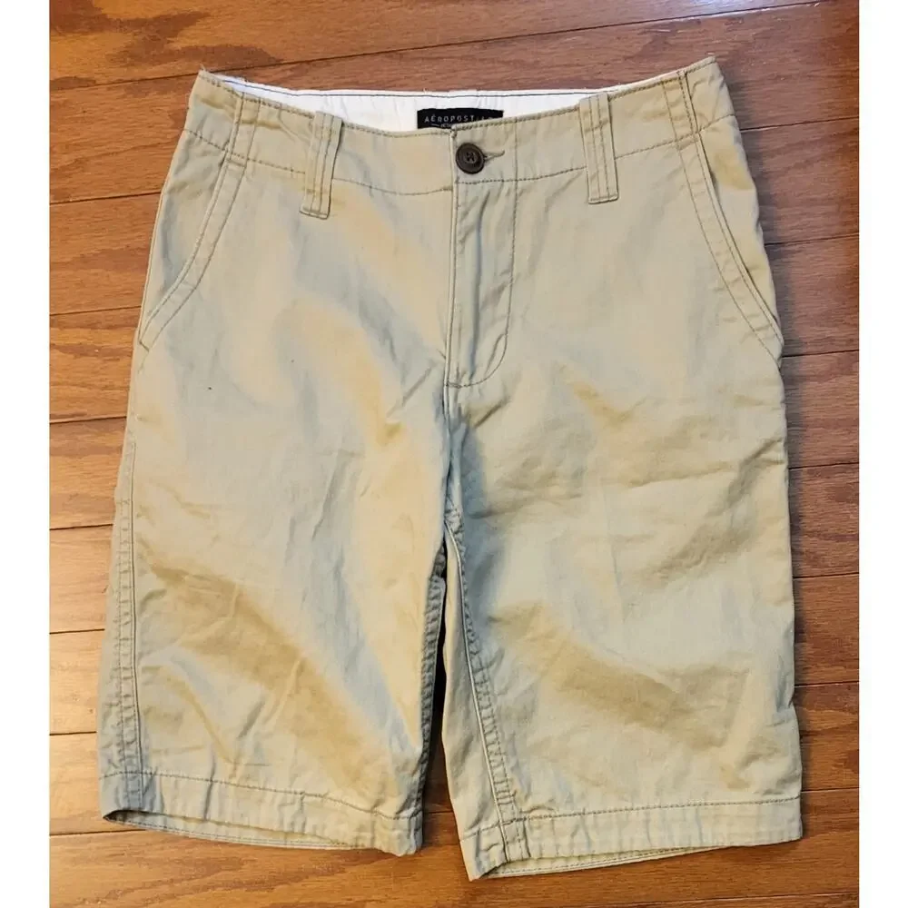 Men Aeropostale Khaki Chino Shorts Size 27